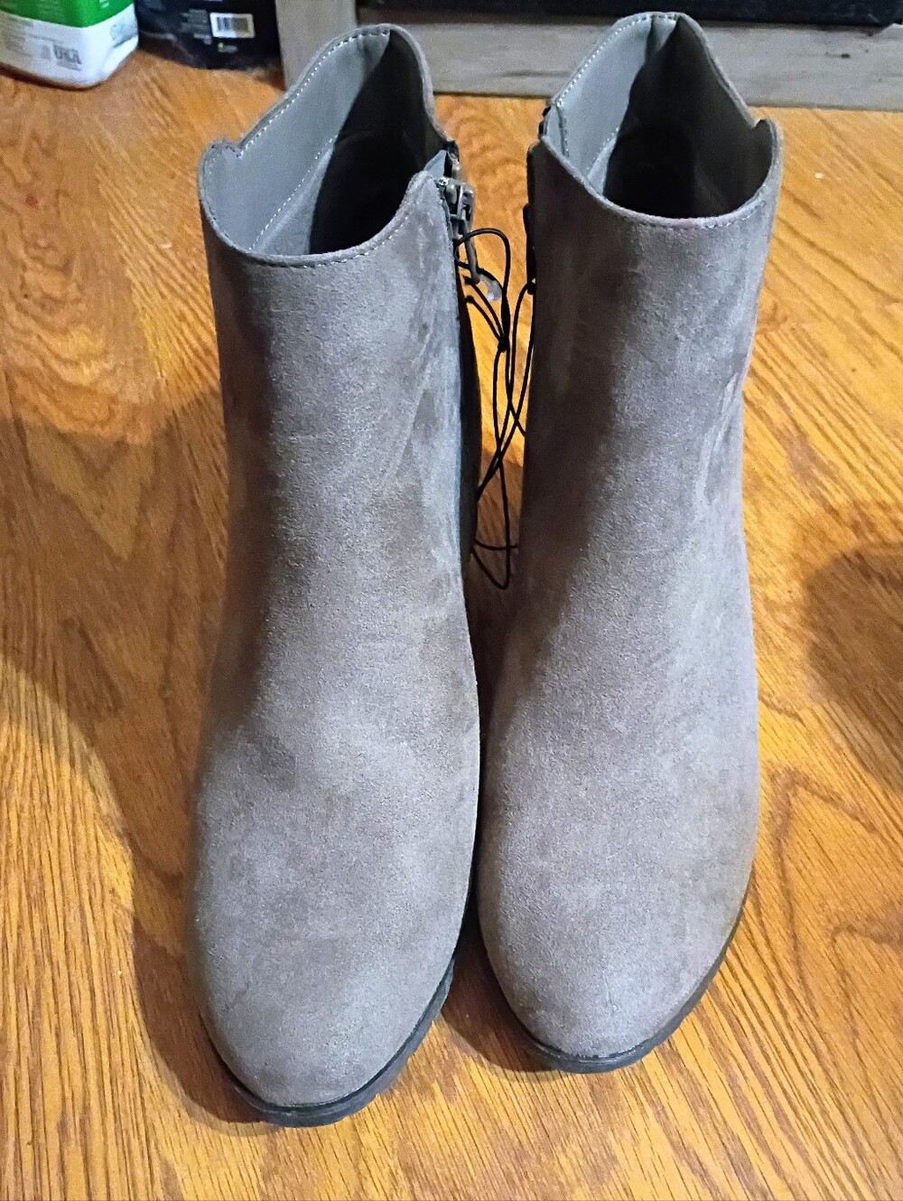 A New Day Taupe Suede Ankle Boots